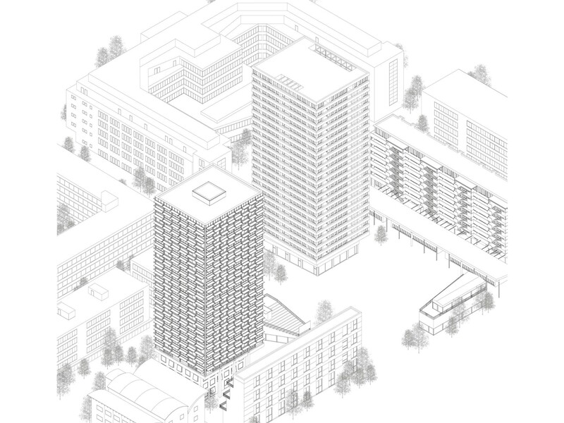 Neubau Hochhaus H1 Zwhatt Areal